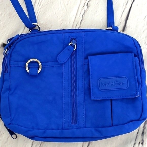 Multi Sac Royal Blue Crossbody Bag 7x9 VGUC - Picture 2 of 12